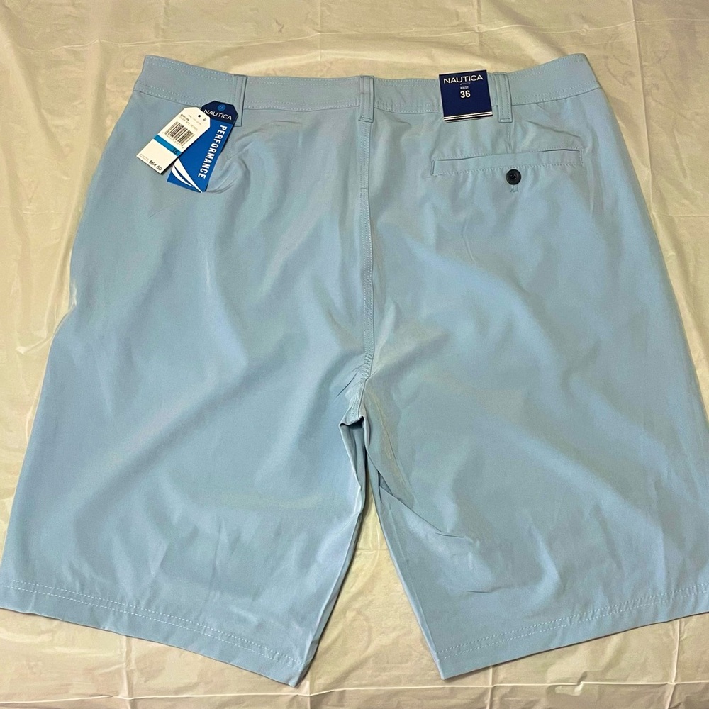 New w/tags Nautica 36W 4PE Petrol Blue Men’s Golf Short